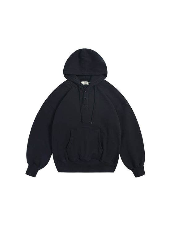Placket Front Hoodie